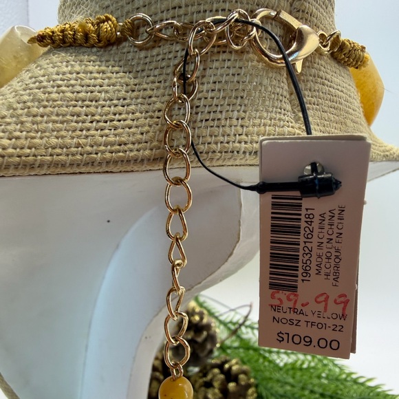 Chico’s Quartz Elegant Yellow Stone Necklace Timeless - Picture 13 of 17